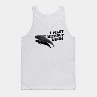 Pilot Whale Funny Whale Scuba Diving Deep Sea Creatures Cetaceans Fun Scuba Diver Tank Top